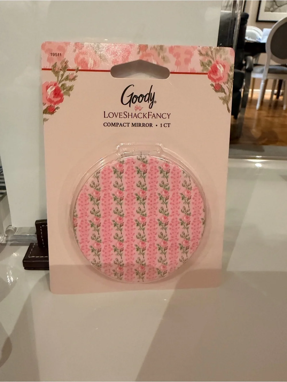 Pink Floral Compact Mirror - LoveShackFancy